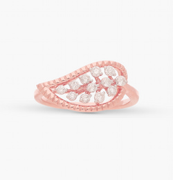 The Trio Leaves Rose Ring